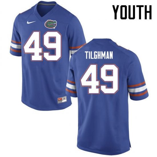 Youth Florida Gators #49 Jacob Tilghman NCAA Nike Blue Authentic Stitched College Football Jersey MMS8662ZR